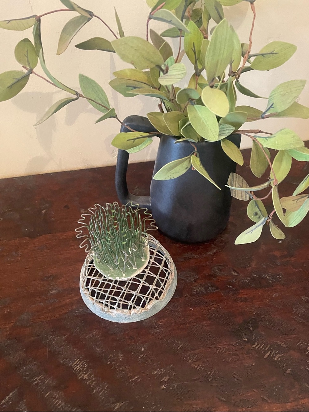 VTG metal cage-style flower frogs ~ Set of 2